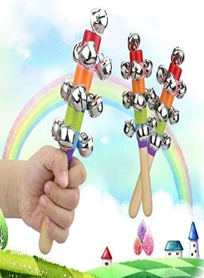 Little Mind Wooden Baby Rattles Set of 6 | Non-Toxic Infant Toys for 6-12 Months | Safe Teething, Sensory & Sound Discovery | Gift for Newborn Boys & Girls (Multicolor) - Image 3